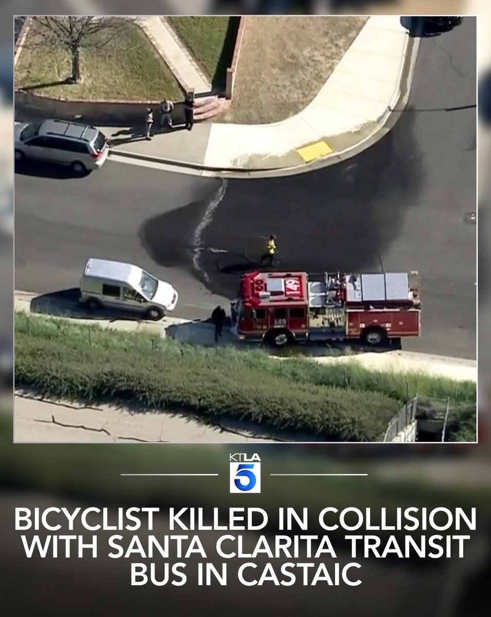 A 67-year-old man riding a bicycle was killed Wednesday morning in a crash involving a Santa Clarita Transit bus on a quiet residential street in Castaic.