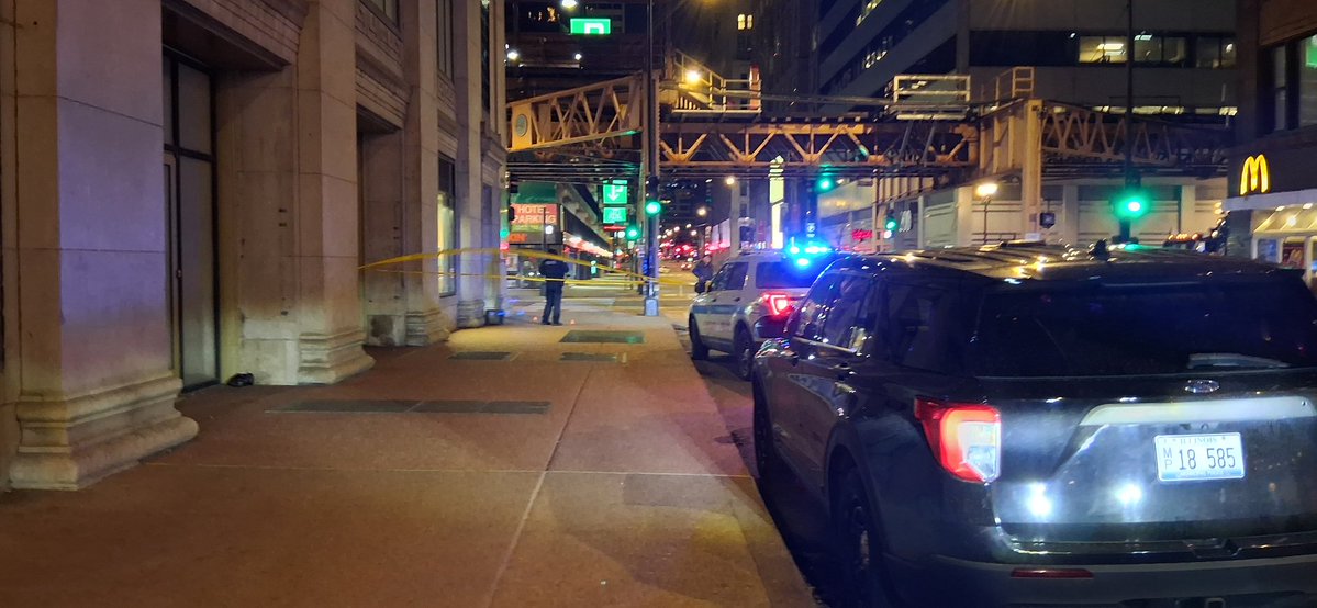 Person Shot Downtown Chicago during St Patty's Day weekend at the 7-Eleven Adams and Wells . shot in the stomach and the back
