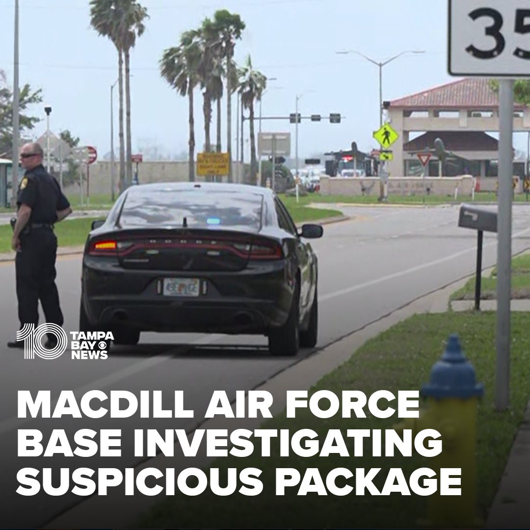 Police are diverting traffic from the Dale Mabry gate to the Bayshore gate at MacDill AFB as emergency crews investigate