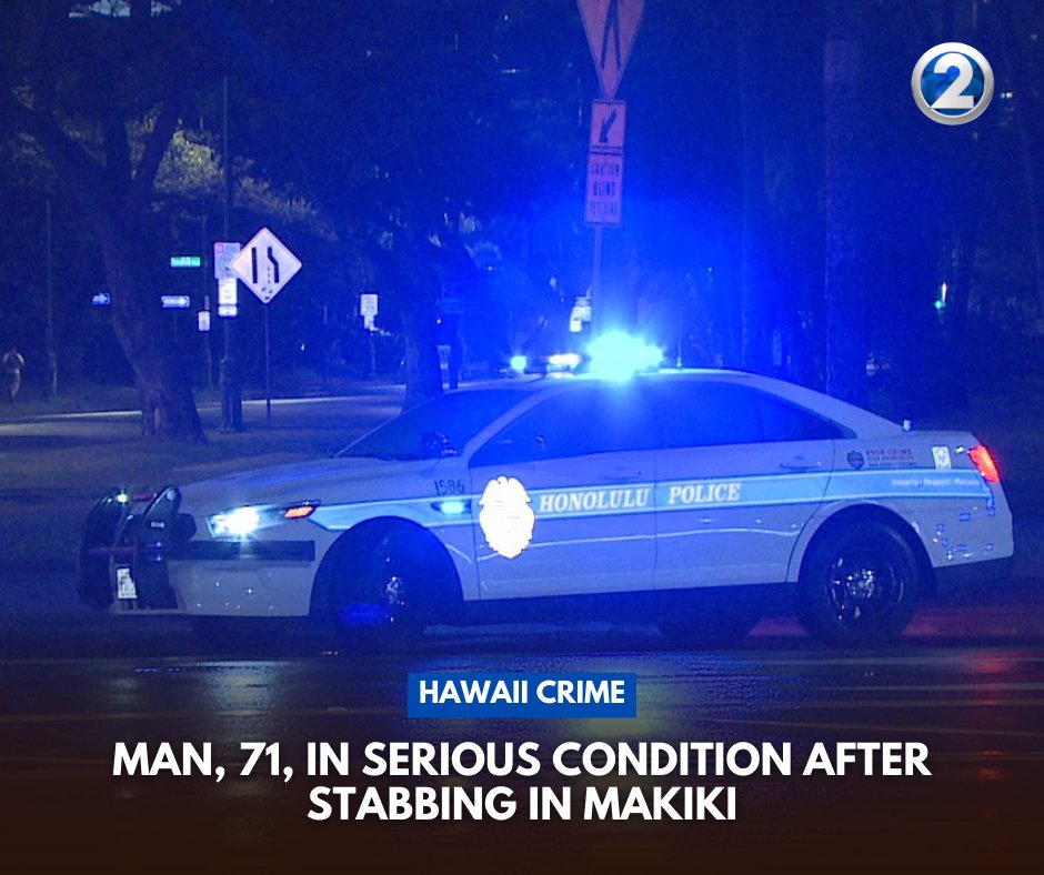 A man is in the hospital following an apparent stabbing in Makiki.