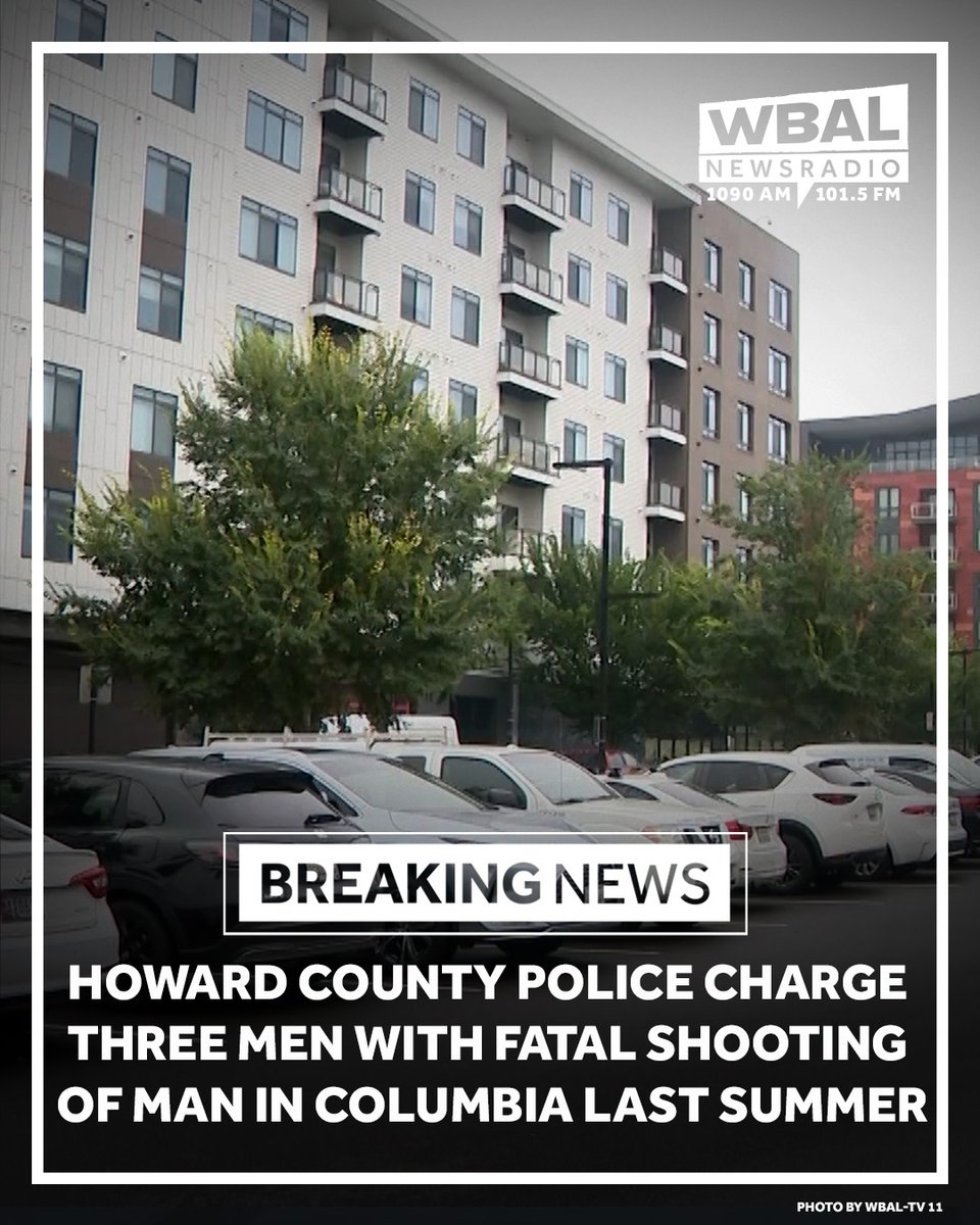 Howard County police announced the arrest of three Baltimore men in connection with the fatal shooting of a man last summer in Columbia.