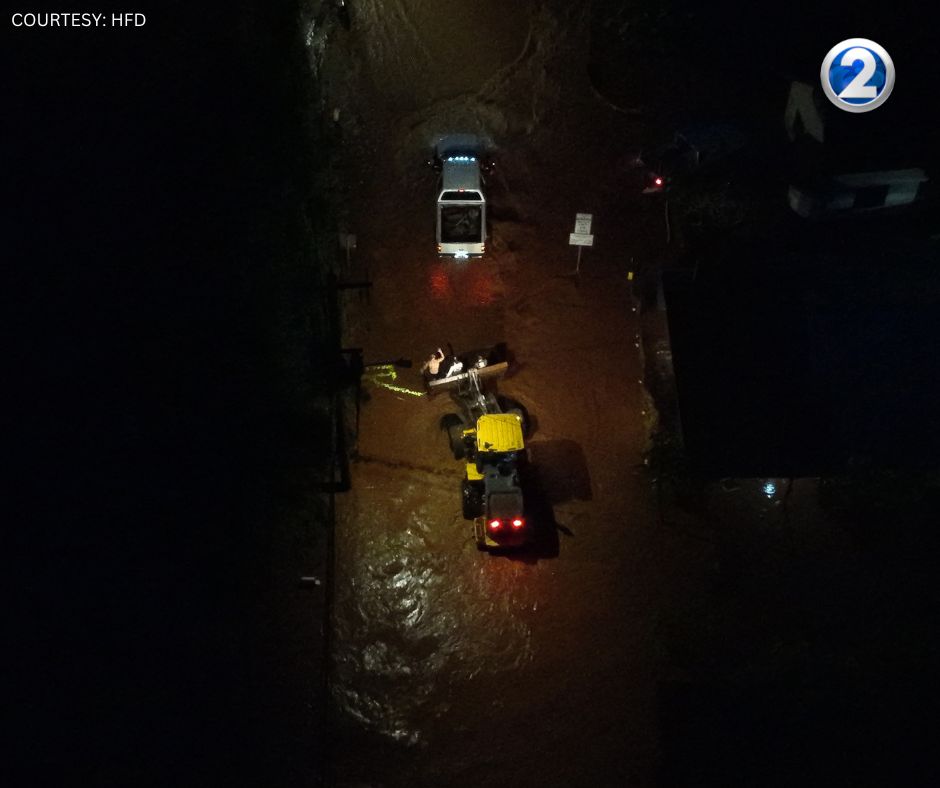 The Honolulu Fire Department’s UAS Team was busy performing rescue operations on the North Shore and Central Oahu during Fridays Kona low storm