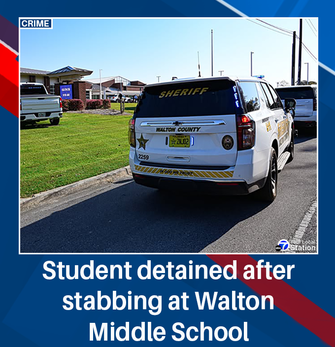 Student detained after stabbing at Walton Middle School in Walton County