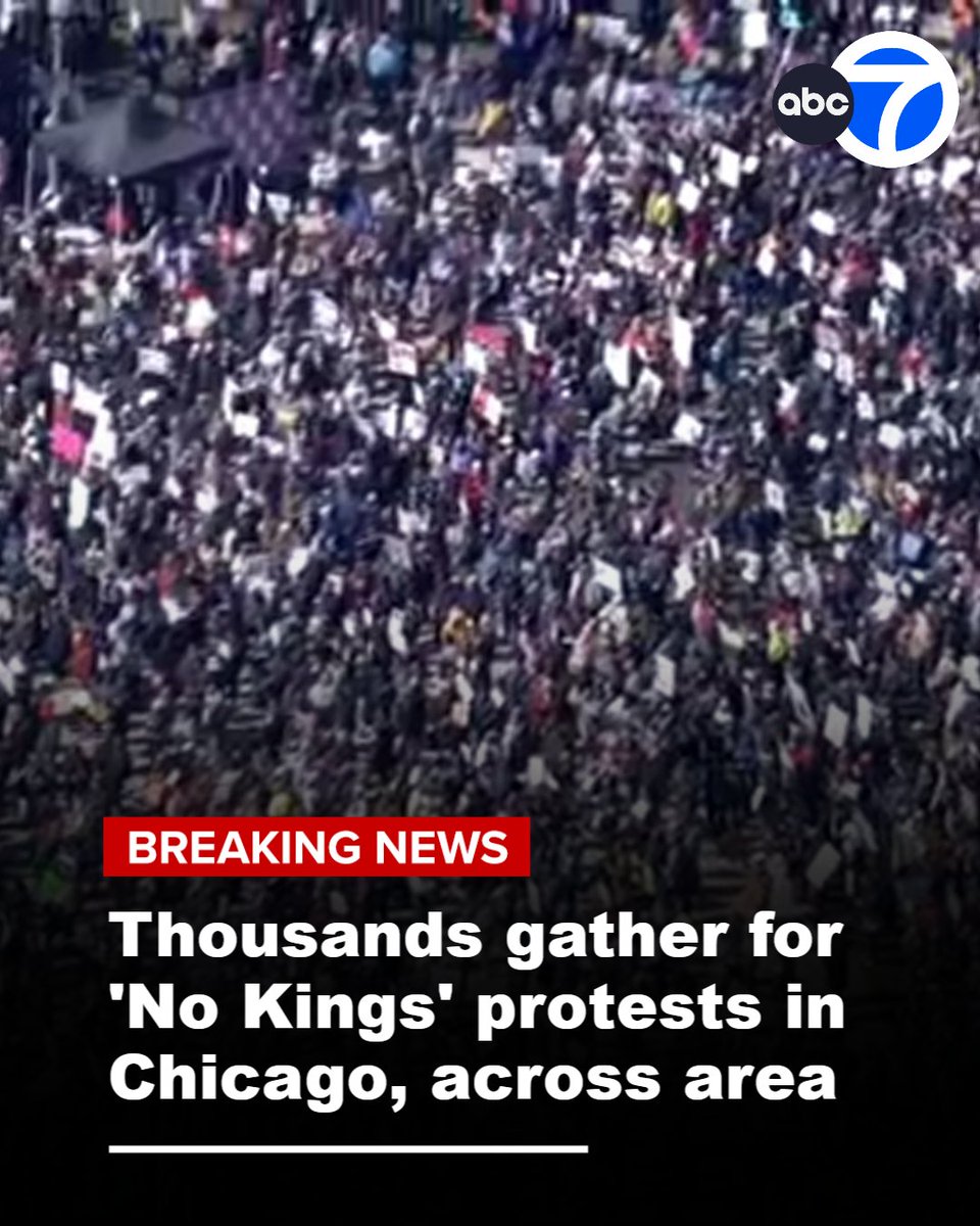 Thousands of people across Chicago and around the country are protesting President Donald Trump's policies on Saturday