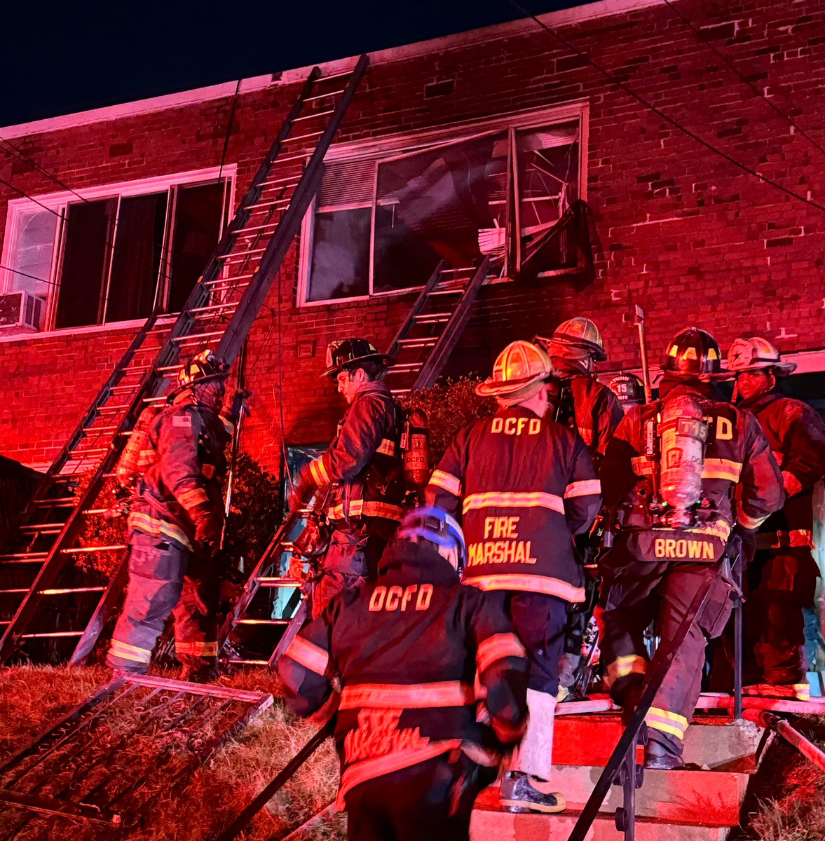 Working Fire 200 block Webster St NE. Fire involved 1st floor and is under control. The civilian assessed by EMS currently not being transported. No other injuries. Fire investigators on scene. Currently 2 displacements. DC firefighters