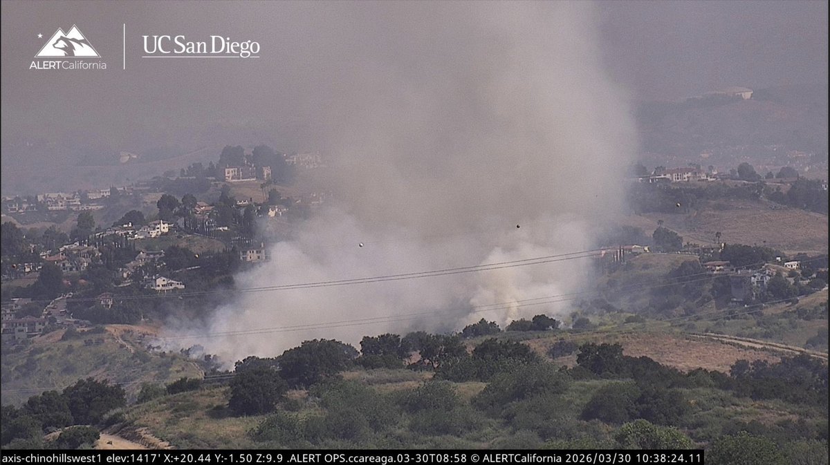 Brea  California This is a perscribed burn in the Brea/Chino Hills area. There is no outstanding threat to the community.