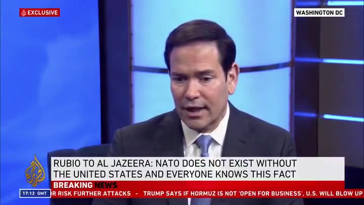 Secretary Rubio: If NATO is just about us defending Europe if they’re attacked, but them denying us basing rights when we need them, then that’s not a very good arrangement. That’s a hard one to stay engaged in and say this is good for the United States