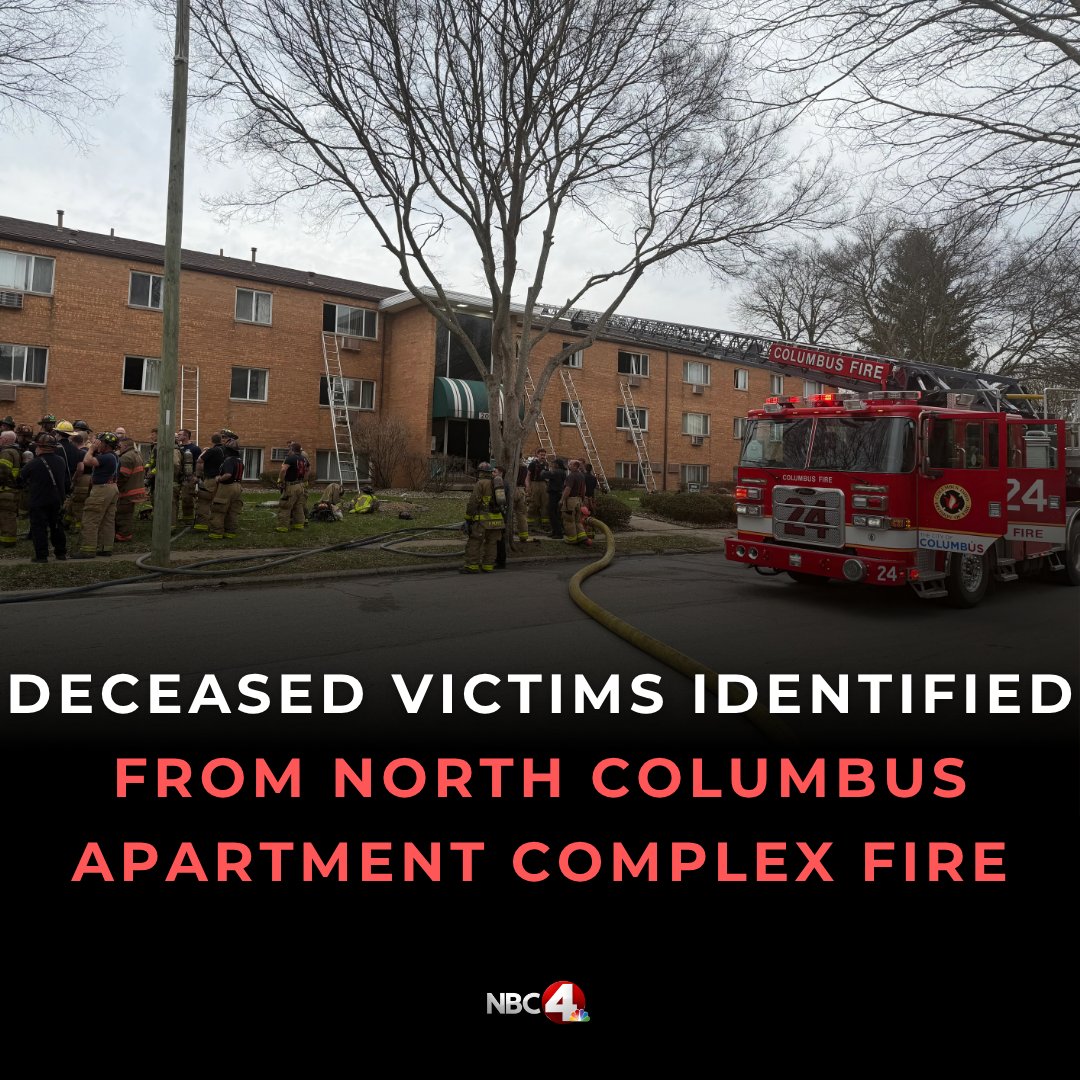 Three people killed in a north Columbus apartment complex fire have been identified