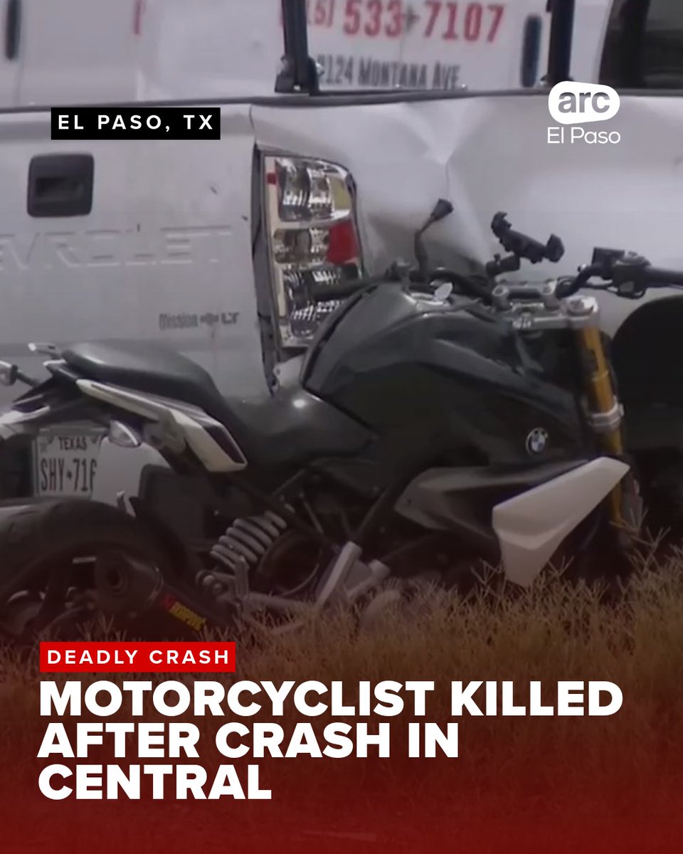 A motorcyclist died Tuesday afternoon after a crash near Montana Avenue and N. Walnut Street in Central El Paso