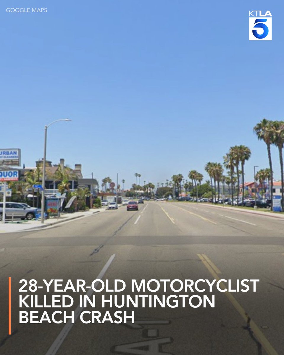 A 28-year-old motorcyclist was killed after colliding with a vehicle on Pacific Coast Highway in Huntington Beach.