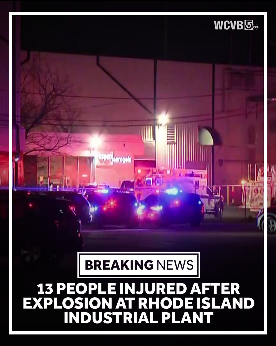 More than a dozen people were hospitalized in an explosion at an East Providence industrial plant on Wednesday night