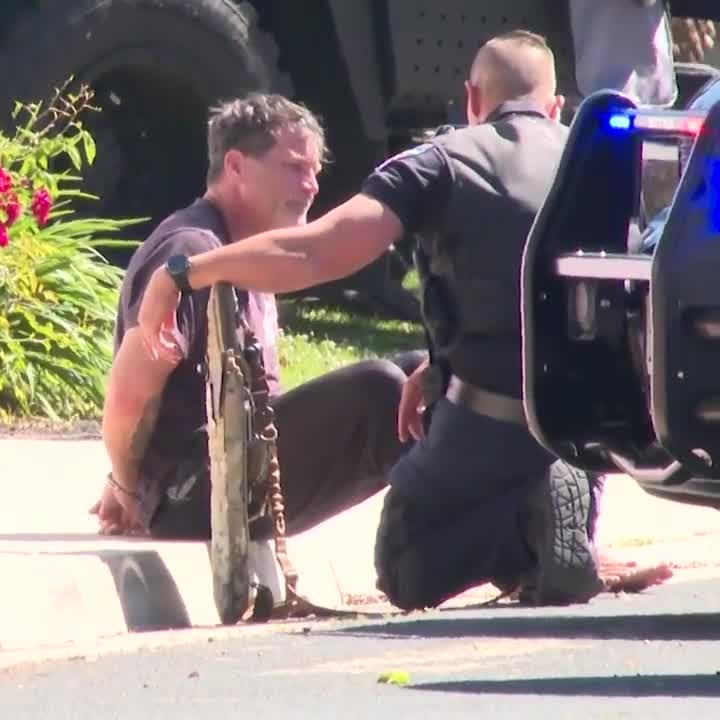 A man was arrested after an hours-long standoff on Wednesday morning in Clovis