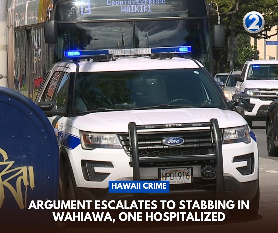 A woman is in the hospital after a stabbing in Wahiawa.
