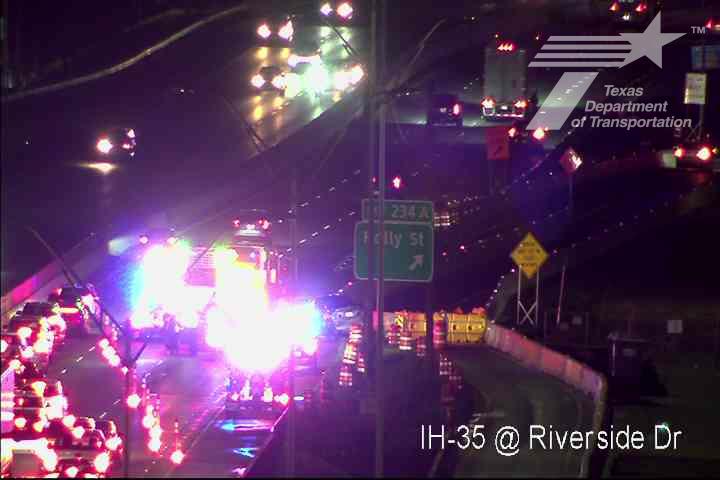 A serious injury collision shut down most of northbound I-35 near the Holly Street exit early Sunday morning, according to police.