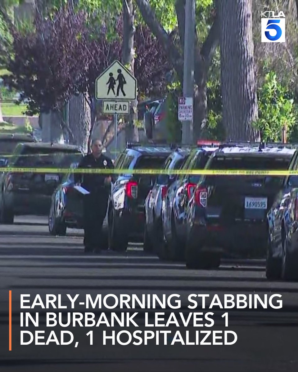 A stabbing in Burbank early Monday morning left one woman dead and sent another woman to the hospital, police confirmed