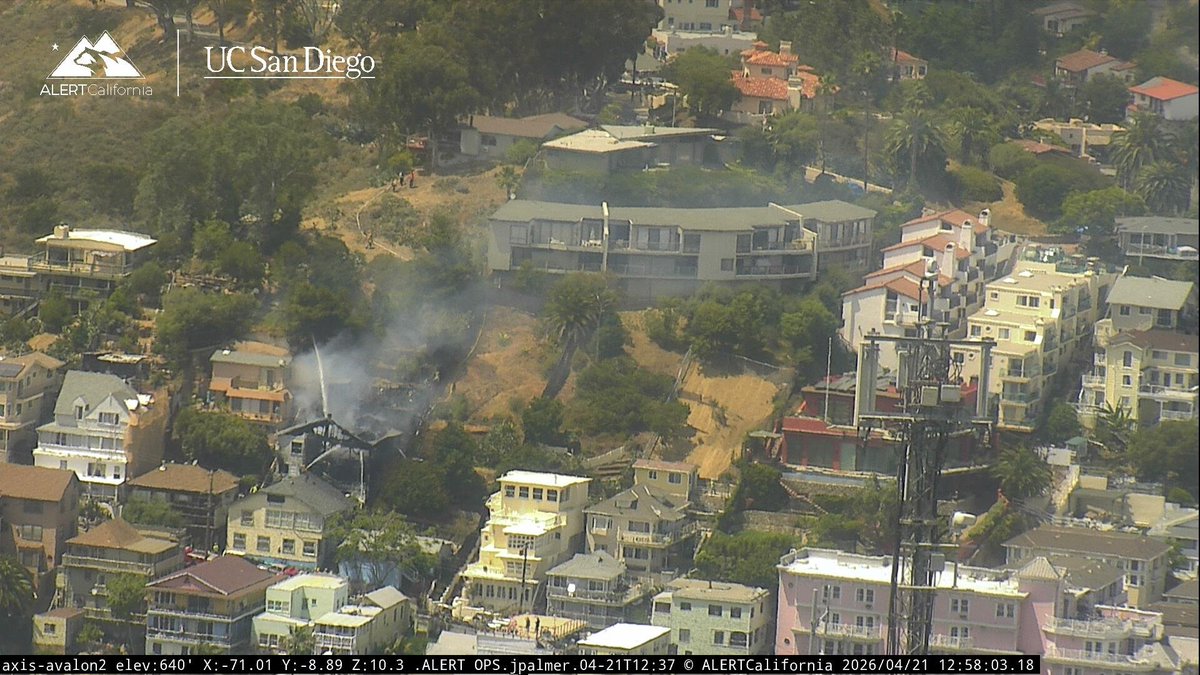 AvalonFF 2295 A very rare structure fire in Avalon at 335 Metropole Ave. Santa Catalina Island
