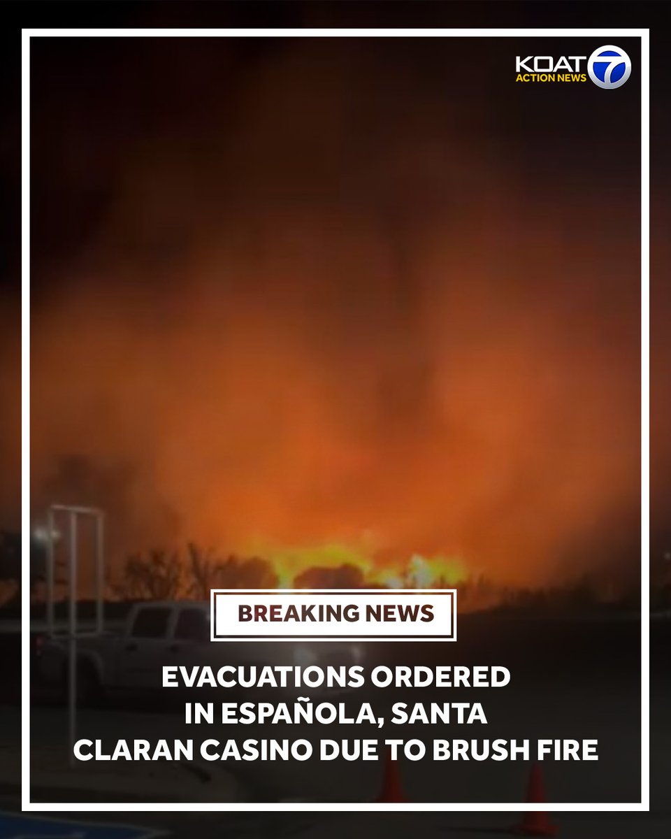 Officials said residents near Riverside Drive and the Santa Claran Casino are being evacuated.