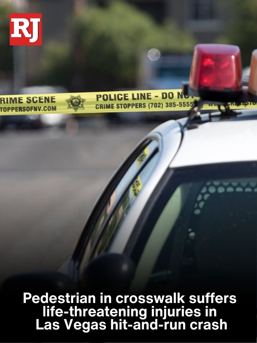 Police are investigating a hit-and-run crash that left a 30-year-old pedestrian with life-threatening injuries in the northwest Las Vegas Valley