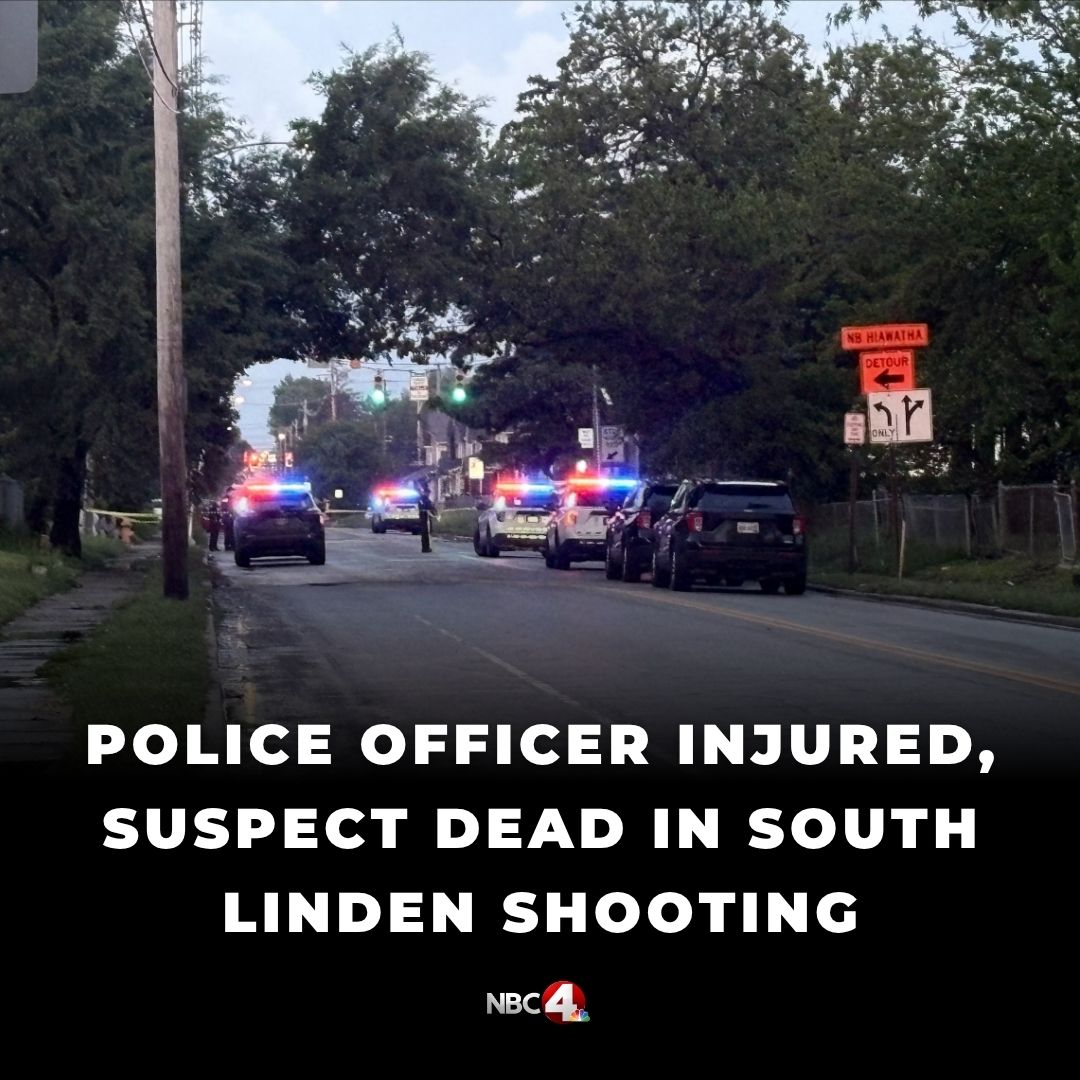 A suspect is dead and a Columbus police officer is in the operating room after a shooting in the South Linden section of the city Wednesday evening