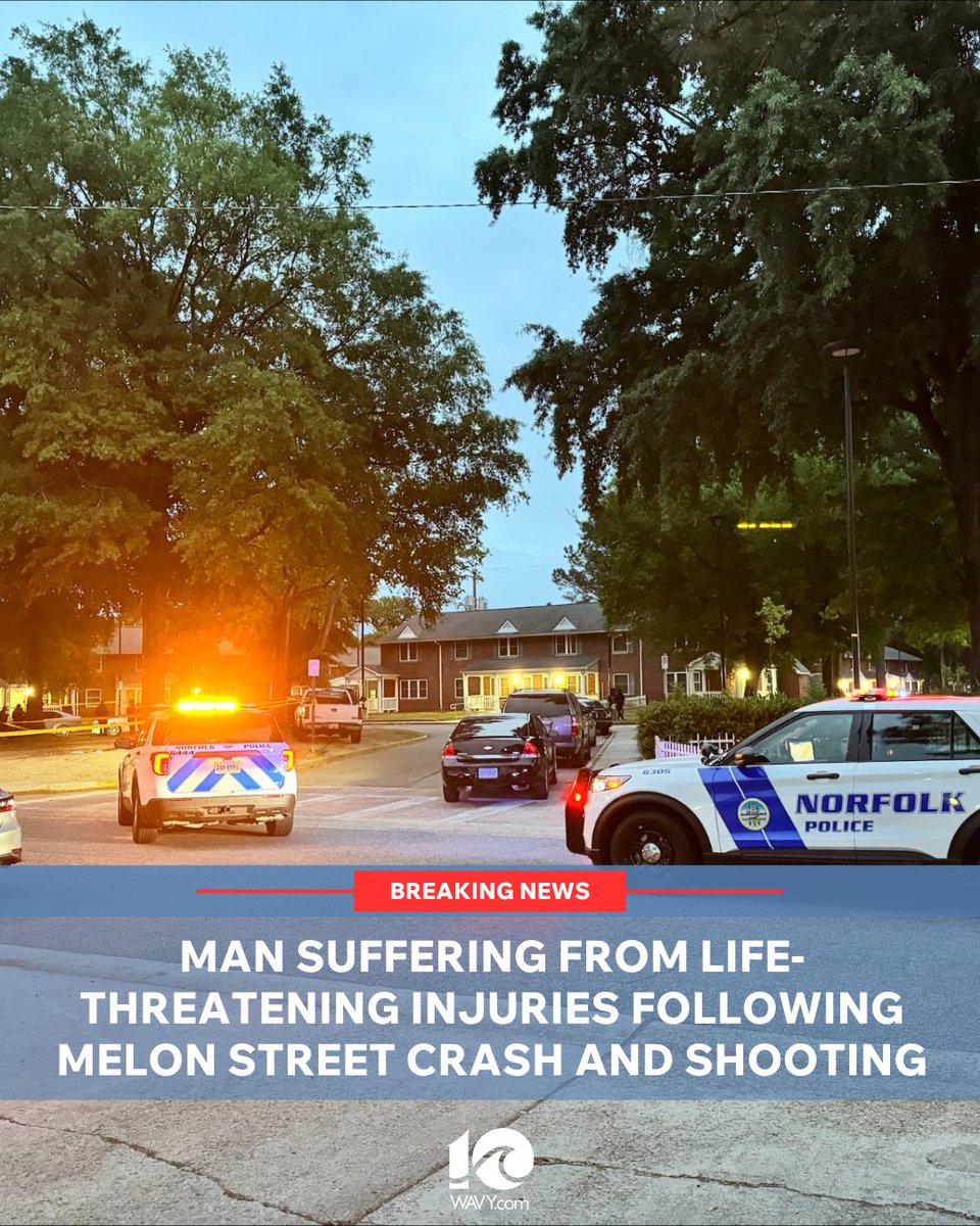 A man is suffering from life-threatening injuries following a two-vehicle crash and shooting near the intersection of Melon Street and Goodman Street Wednesday night, according to police.