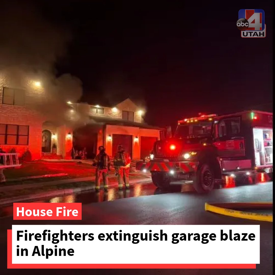 A garage fire broke out at a residence in Alpine on Sunday evening, but firefighters were able to extinguish it before it spread to the house