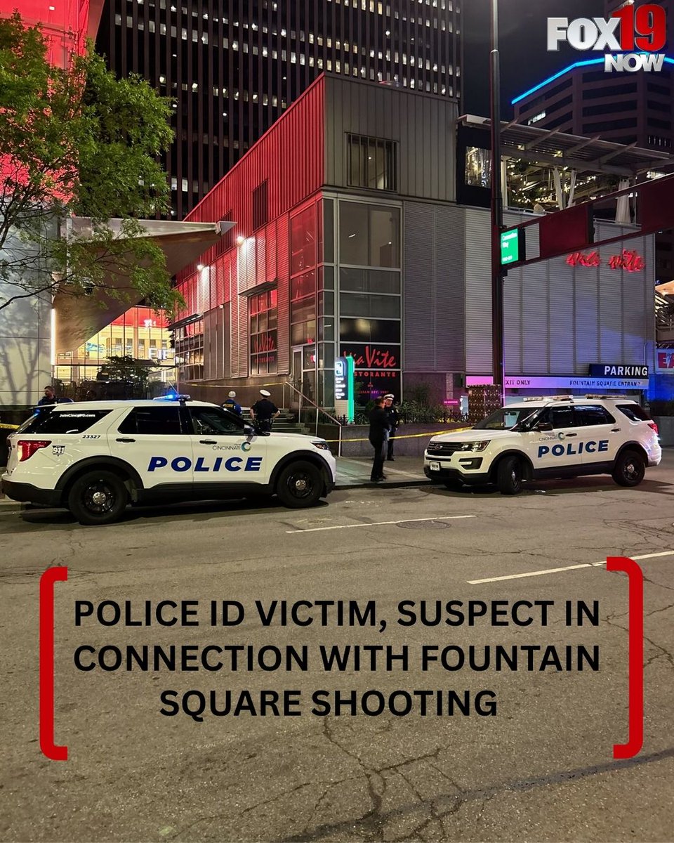 Officers say the shooting happened around 8:30 p.m. Friday at Fountain Square Plaza near City Bird