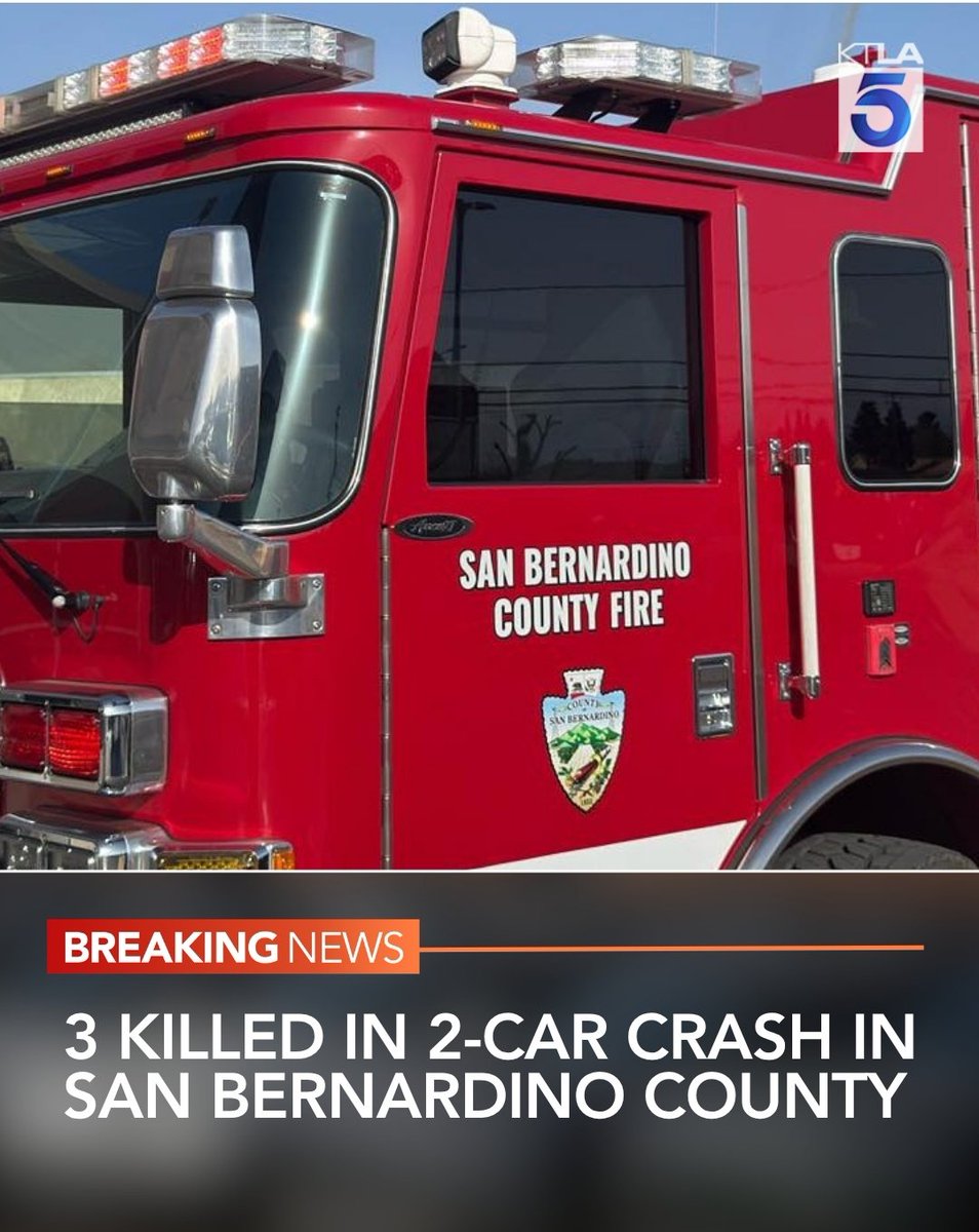 At least three people were killed in a deadly crash west of Victorville, officials say