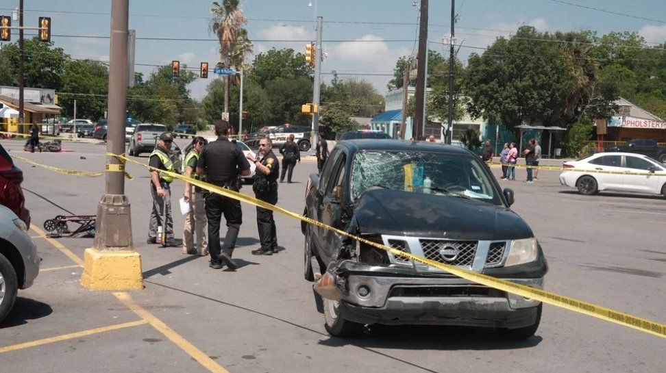A motorcyclist was hospitalized in critical condition after a crash at a West Side San Antonio intersection, according to police