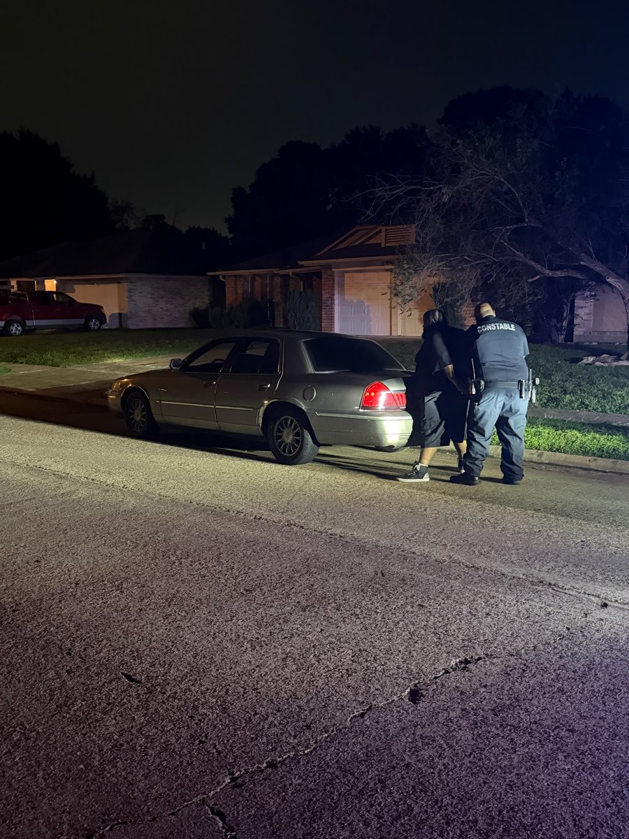 Deputy Constable Clark has a driver in custody in the 7200 block of Lonesome Woods Trl who was found to have several outstanding warrants