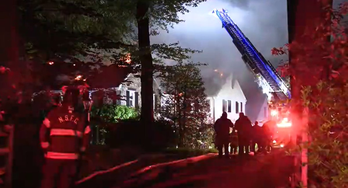 A 3-alarm fire broke out overnight at a home in Villanova, PA.