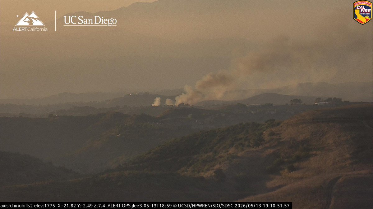 New Brush Fire Grand Avenue/Pleasant Hill Drive, Chino Hills, San Bernardino County. The Fire is 2 acres, with a Dangerous Rate of Spread, possible Vehicle Fire with a Spread to Brush