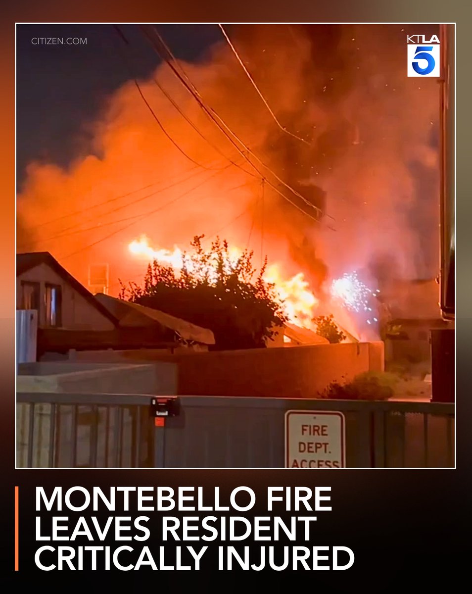 Early morning Montebello fire leaves resident critically injured
