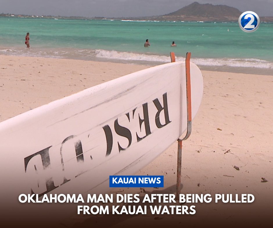 A 30-year-old man from Oklahoma is dead after being pulled from waters off Moloaa Beach