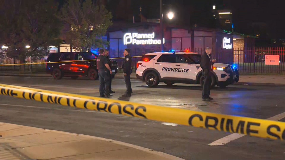 A heavy police presence on Broad St in Providence…