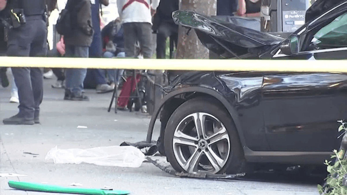 2 men killed, 3 others hurt during chaotic crash after suspected drunk driver jumped curb