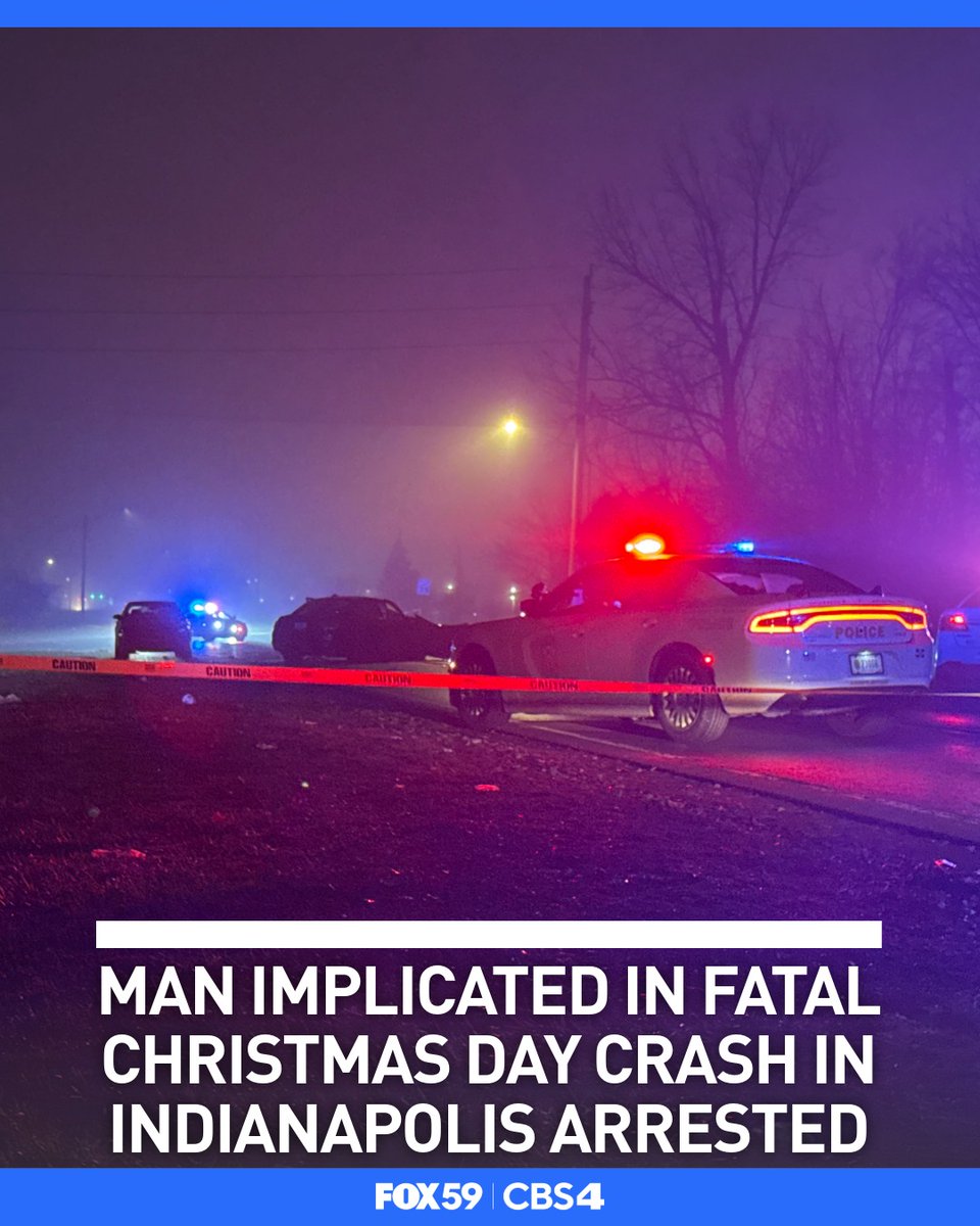 A man implicated in a fatal Christmas Day crash in Indianapolis has been arrested. Marion County Jail records indicate ICE has submitted a hold request for the arrestee, 25-year-old Stanley Louis