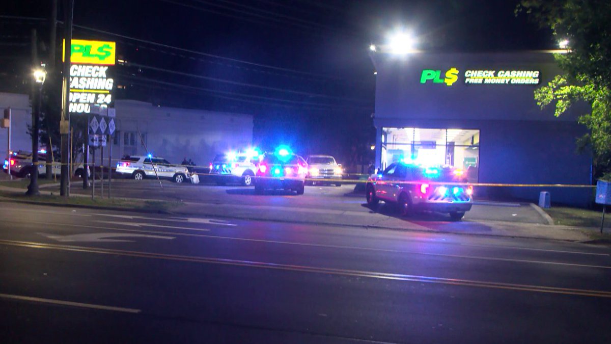 A person was badly hurt after they were shot at a business on the edge of Charlotte's South End.