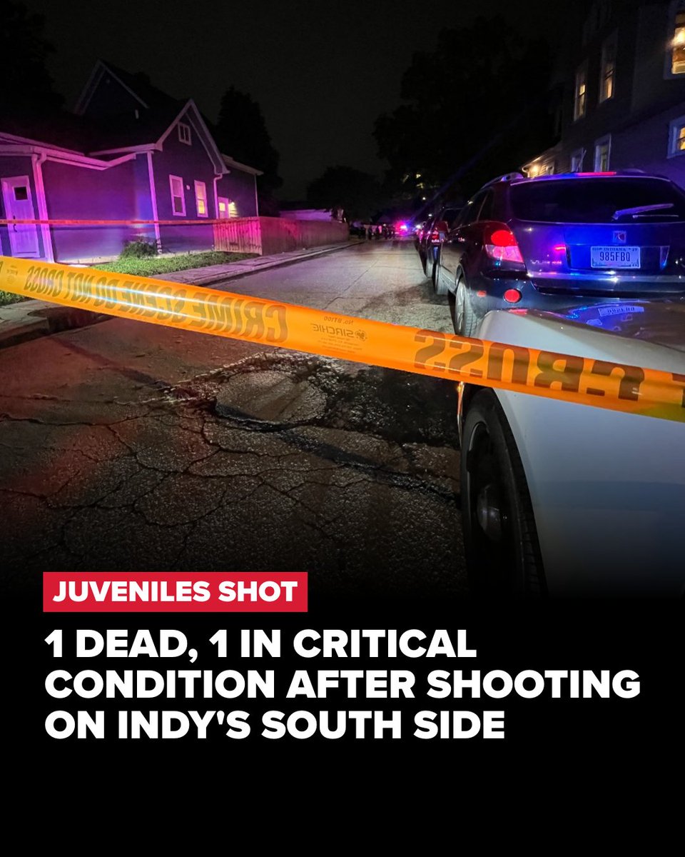 Two juveniles were found shot in the street  on Talbott Street in south Indianapolis. One victim later died at the hospital while the other remains in critical condition