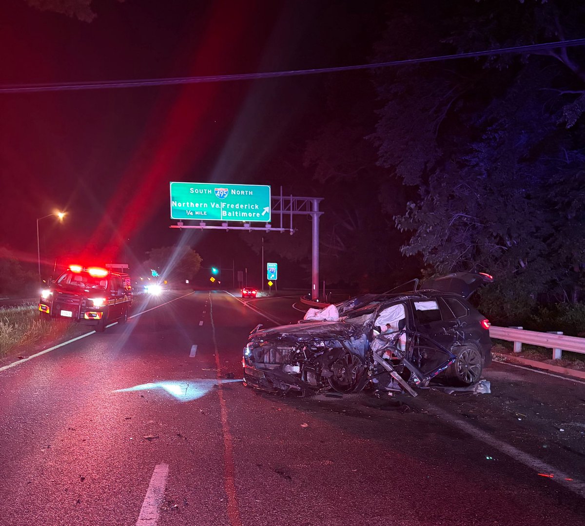 River Rd Burnett Rd. IAO Beltway, Bethesda, collision with  rollover & multiple patients, Total 5 patients @mcfrs on scene, @MCFRS_EMIHS evaluated 3 teens in rollover vehicle, all 3 trauma patients & 2 adults in other vehicle, both NLTI