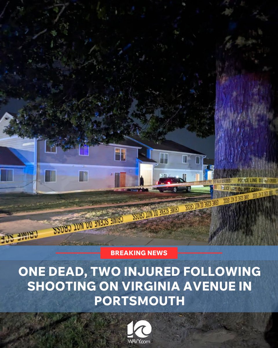 A person is dead and two others are injured following a shooting on Virginia Avenue late Thursday night, according to the Portsmouth Police Department.