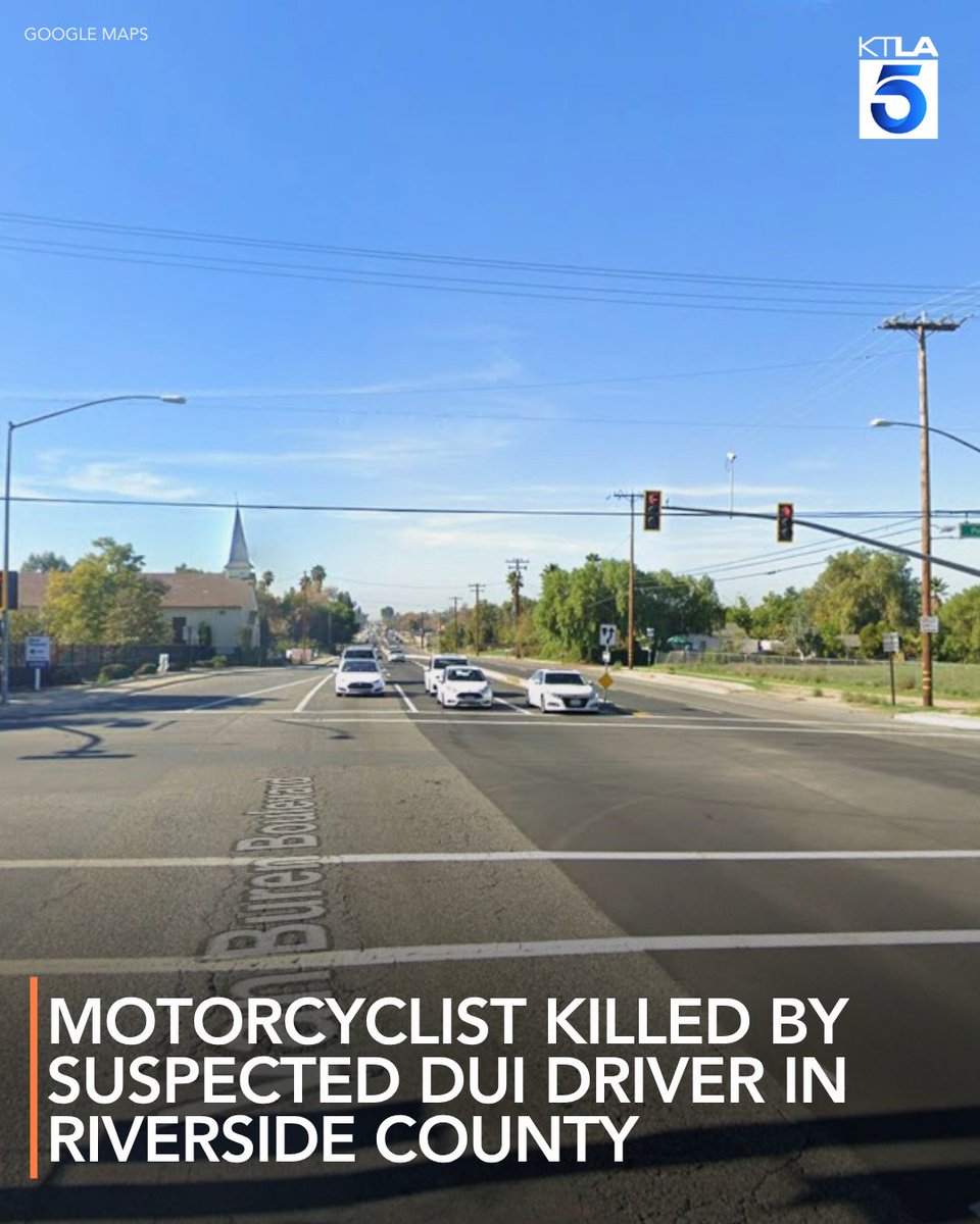 A 39-year-old motorcyclist was killed by a suspected DUI driver in Riverside County.