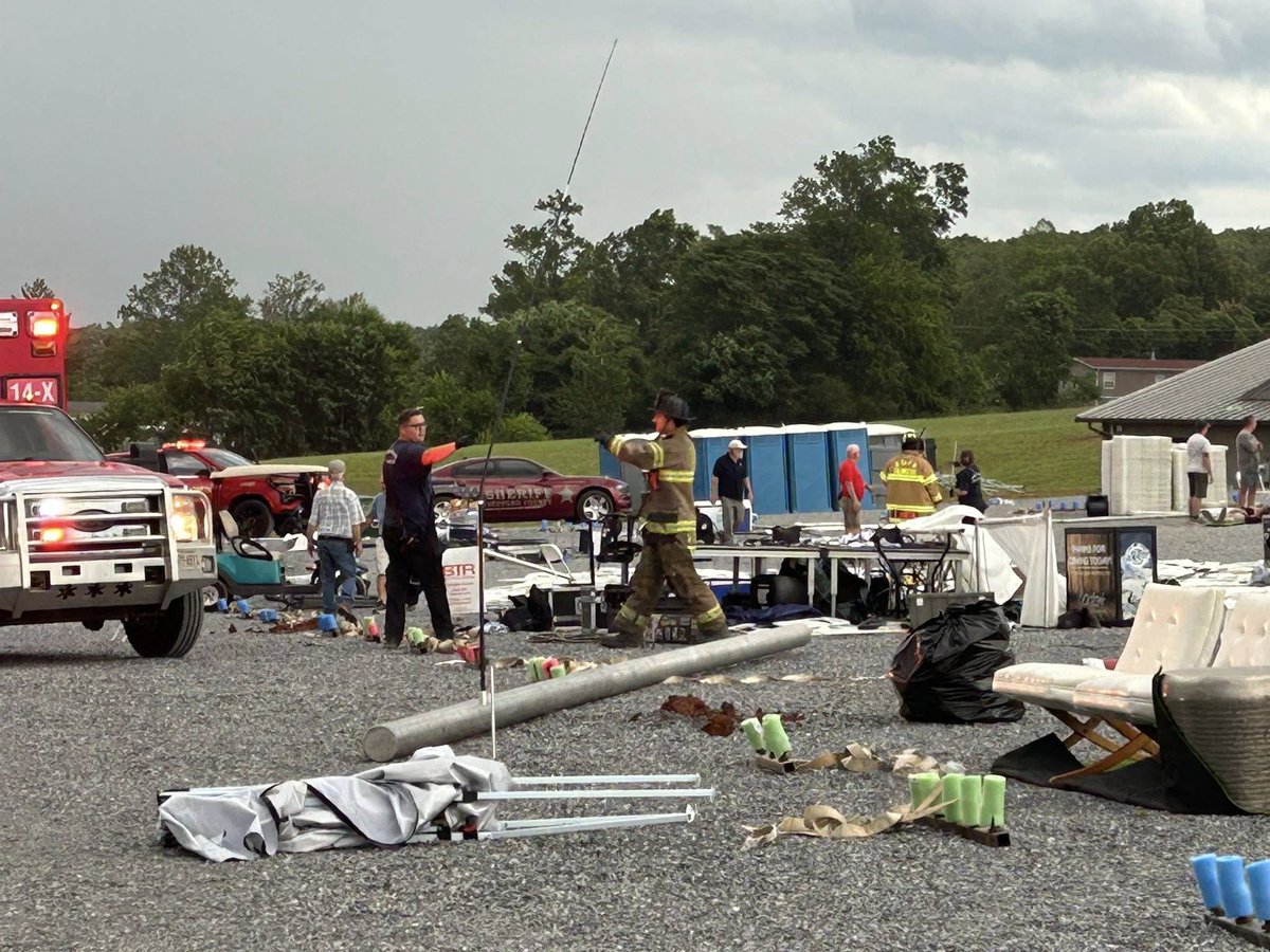 1 DEAD AFTER TENT COLLAPSE AT VIRGINIA CHURCH: large tent collapsed during an outdoor service at East Lake Community Church, injuring multiple people and resulting in one fatality. Eleven individuals were transported