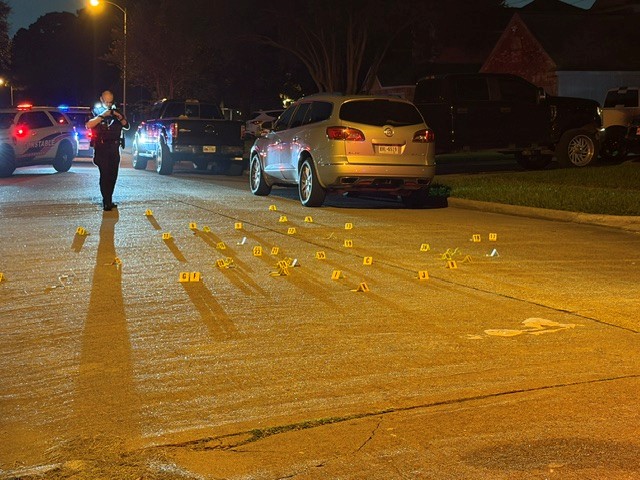 Heavy police presence in the area of 11400 Walnut Meadow Dr following reports of gunshots. Upon arrival, officers determined a drive-by shooting had occurred. No injuries have been reported at this time