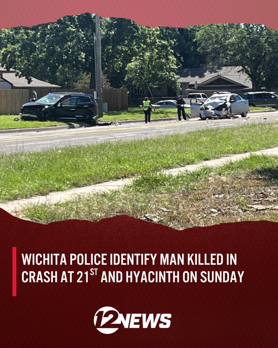 Man dies after two-vehicle crash in north Wichita