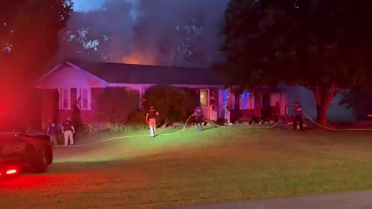 Greenville Police Officer spots house fire