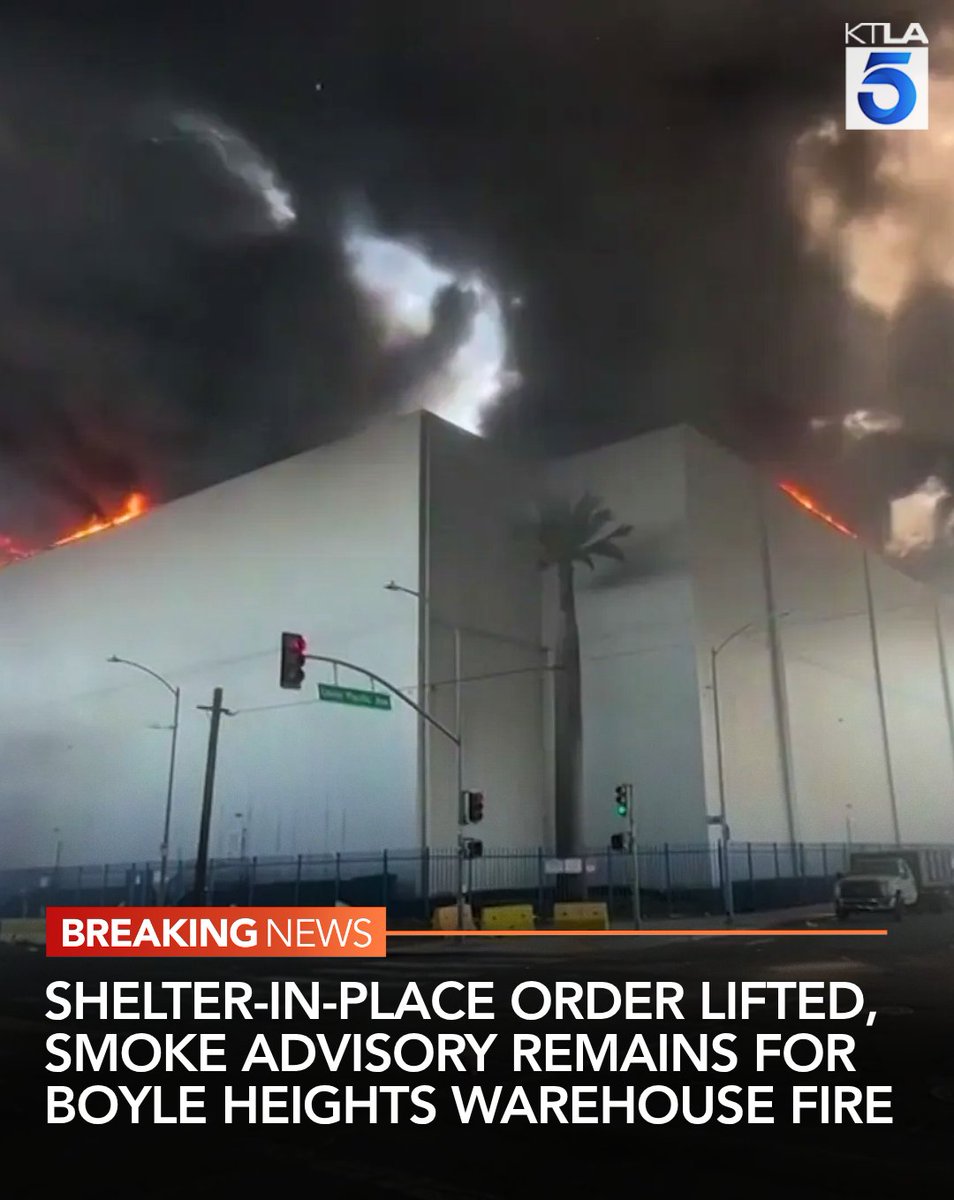 A shelter-in-place order was lifted late Friday morning for parts of Boyle Heights as firefighters continued battling stubborn hot spots inside a massive cold storage warehouse that caught fire earlier this week, though a smoke advisory remains in effect