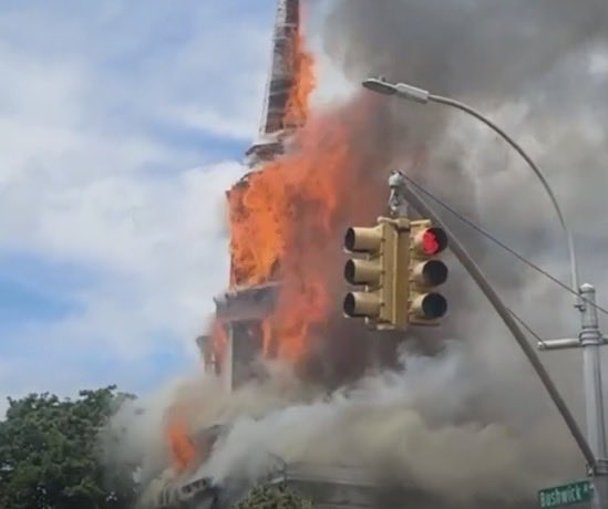 Brooklyn *3rd Alarm* Heavy fire in a church.