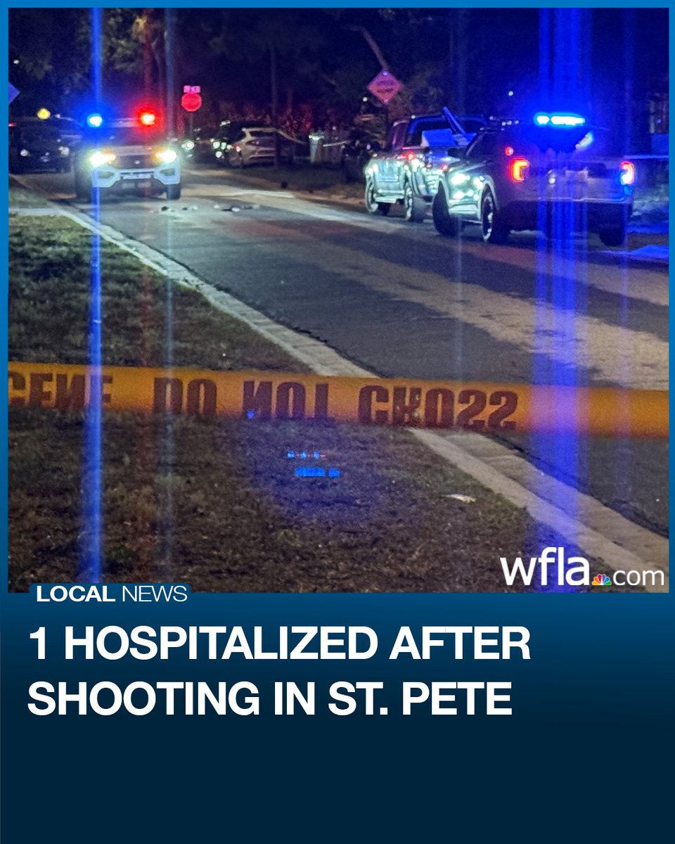 One person was hospitalized after a shooting in St. Petersburg late Sunday night