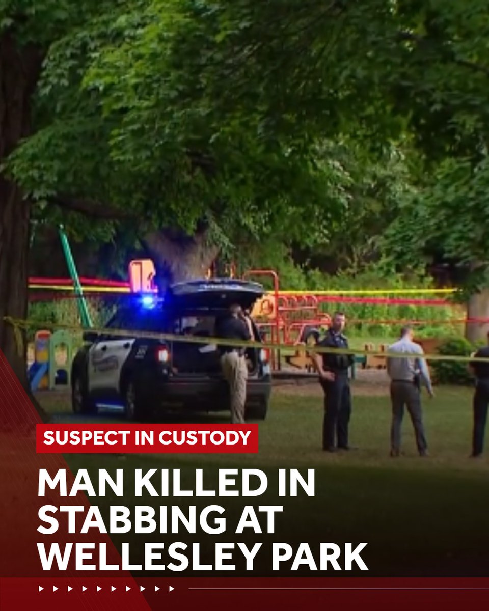 A suspect is in custody after a man was killed in a stabbing near a park in Wellesley, Massachusetts, the Norfolk County District Attorney's Office announced. Officers found the victim, a 58-year-old man, with a stab wound.