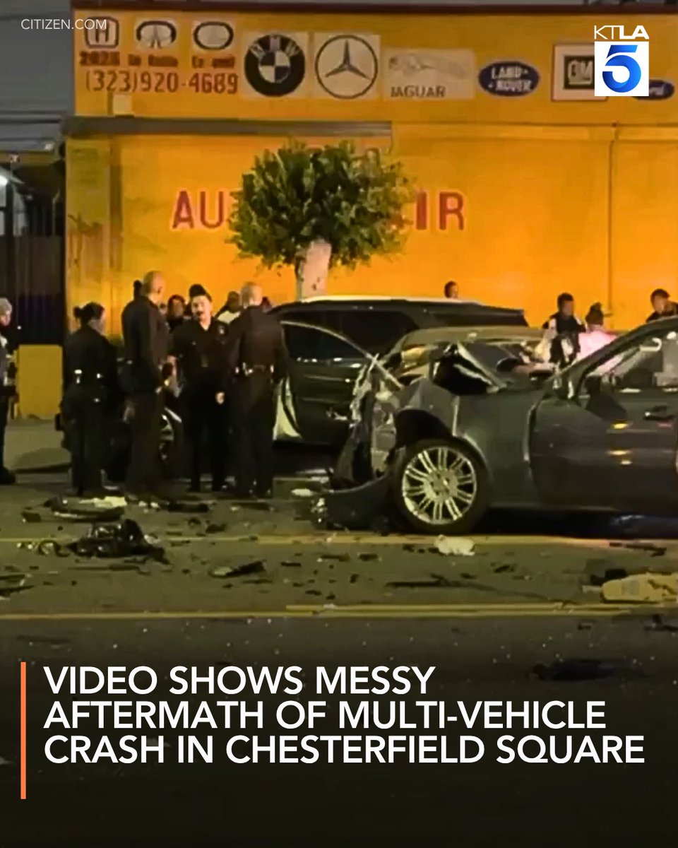 A multi-vehicle crash left at least one person with minor injuries in South Los Angeles early Saturday morning, police said